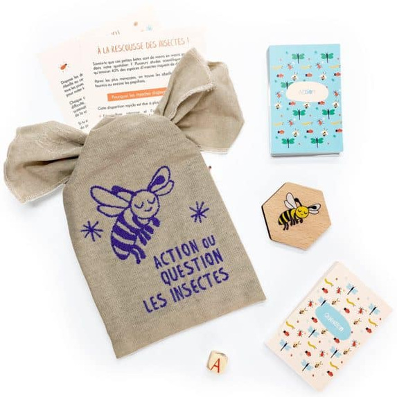 Action ou Question ? Les insectes, jeu de société en bois – Image 2