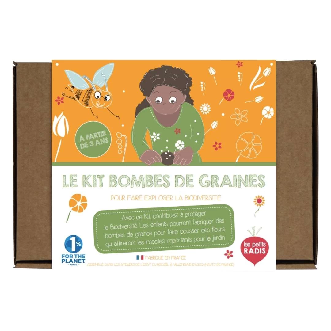 Kit pour fabriquer des bombes de graines de fleurs mellifères, dès 3 ans